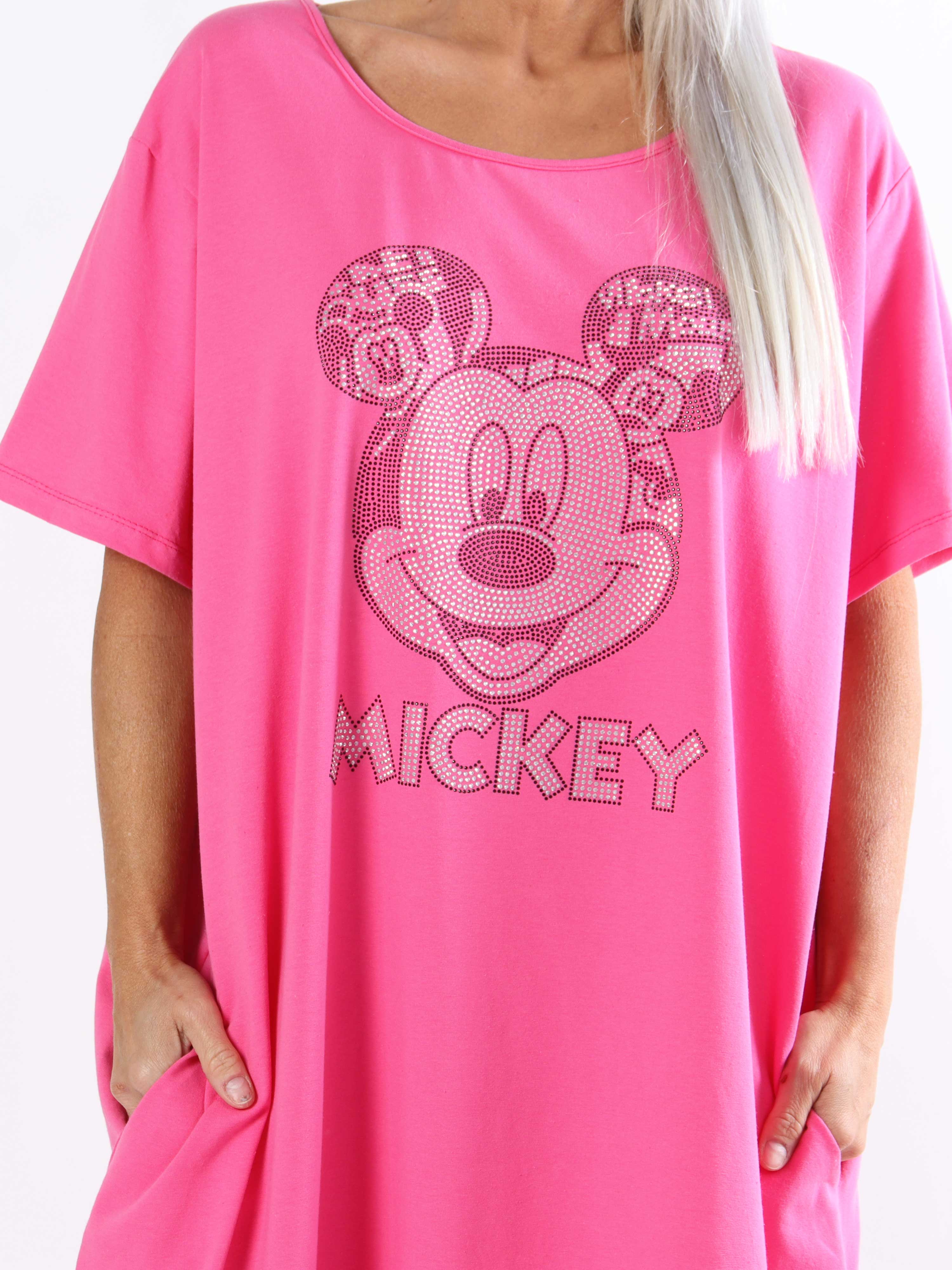Mickey Dress - Plus size t-shirt kjole i bomuld med similisten